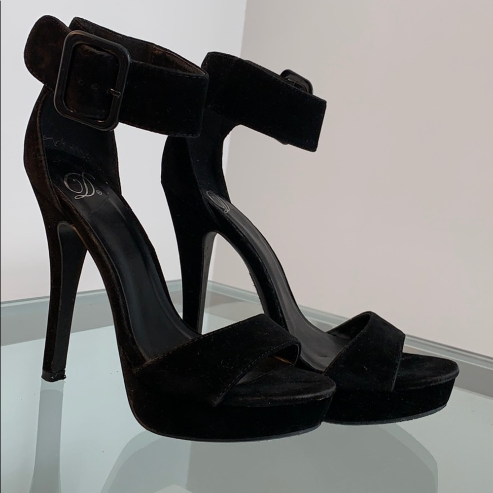 Black platform Peep Toe Stiletto Heel